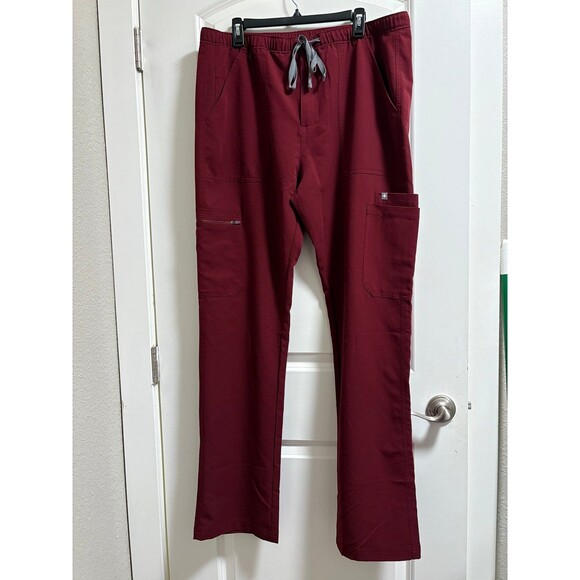 FIGS Technical Collection Scrub pants Maroon Red XL T Men’s Women’s straight leg - Picture 1 of 9